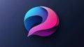 Sleek and Modern Abstract Chat Bubble Logo
