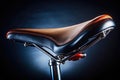 A Sleek Modern Black Bicycle Saddle and Frame Studio Detail Shot with Dramatic Lighting and High Depth of Royalty Free Stock Photo