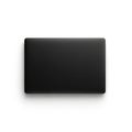 Modern black rectangle object with subtle reflection on clean surface Royalty Free Stock Photo