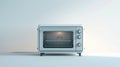 Modern compact high-efficiency toaster oven on a clear background