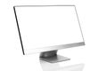 Sleek Modern Computer Display On White Background With Reflection