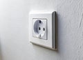 Sleek Modern Electric Wall Plug Connector A Seamless Integration of Technology and Design in Contemporary Architecture Royalty Free Stock Photo