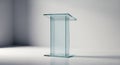Modern Glass Podium in a Minimalist Setting Royalty Free Stock Photo