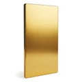 A sleek and modern gold-colored rectangular object with a reflective surface Royalty Free Stock Photo