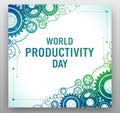 World Productivity Day Modern Gears Graphic Royalty Free Stock Photo