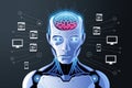 Robotic Head with Glowing Neural Networks and AI Integration