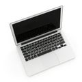 Modern laptop with black keyboard and touchpad Royalty Free Stock Photo