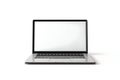 Sleek Modern Laptop, Blank Screen, Isolated Royalty Free Stock Photo