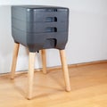 A sleek, modern looking indoor worm composter is the perfect solution for apartment living
