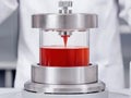 sleek, modern machine that dispenses bright red liquid. Royalty Free Stock Photo