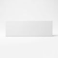 Sleek modern minimalist white rectangular object on plain background Royalty Free Stock Photo