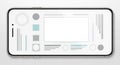 Minimalist mobile app wireframe design with geometric shapes and clean layout Royalty Free Stock Photo