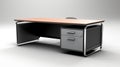 Sleek And Modern Office Desk With Drawers