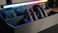 Gaming Gear Organizer with RGB Lighting Royalty Free Stock Photo