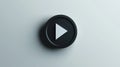 Play Button Icon on a Simple, Light Background, Modern Design Royalty Free Stock Photo
