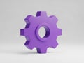 A sleek and modern purple gear showcasing intricate mechanical design and engineering precision Royalty Free Stock Photo