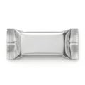 A sleek and modern silver-colored rectangular metal bar with rounded edges isolated on white background Royalty Free Stock Photo