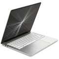 Modern Silver Laptop With Open Screen Displaying Reflected Keyboard On White Background Royalty Free Stock Photo