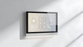 Smart Home Automation Control Panel on a White Wall Royalty Free Stock Photo