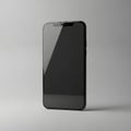 A sleek, modern smartphone with a large black screen, slight reflection visible. The Royalty Free Stock Photo
