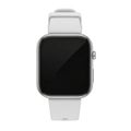 A sleek and modern smartwatch with a black screen and white strap Royalty Free Stock Photo