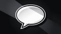 Glossy Speech Bubble on a Dark Gray Shadowed Background Graphic Royalty Free Stock Photo
