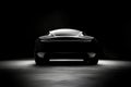 Sleek modern sports car in dark setting with minimalist design and dramatic lighting Royalty Free Stock Photo
