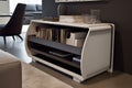 a sleek and modern storage unit with hidden compartments