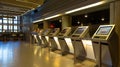 A sleek and modern ticket booth where eager fans can purchase lastminute tickets for the game Royalty Free Stock Photo