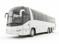 Modern White Tourist Coach Bus Isolated on White Background Royalty Free Stock Photo