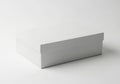 A sleek and modern white rectangular box with a lid on a plain background Royalty Free Stock Photo