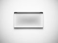 A sleek and modern white rectangular object with a reflective surface against a plain background isolated on white background Royalty Free Stock Photo