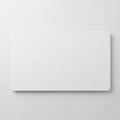 A sleek and modern white rectangular object with a smooth surface and rounded edges Royalty Free Stock Photo