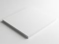 A sleek and modern white rectangular object with a smooth surface and a slight shadow Royalty Free Stock Photo