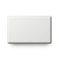 A sleek and modern white rectangular object with a smooth surface and subtle shadow Royalty Free Stock Photo