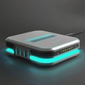 Sleek and modern Wi-Fi router delivering internet connection in a futuristic setting. Great for showcasing advanced networking