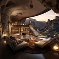 Sleek Mountain-View Cave Residence