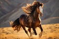 Sleek mustang horse. Generate ai