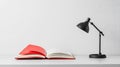 sleek open book red