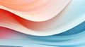 Sleek orange and blue wave design for modern decor. AI generated