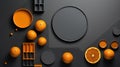 sleek orange and grey background Royalty Free Stock Photo
