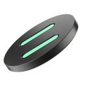 Sleek Black Wireless Charging Pad with Glowing Green Indicator Lights on a White Background Royalty Free Stock Photo