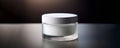 Sleek Plastic Cosmetic Jar - Visually Stunning Image. Beauty and Skincare Concept