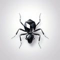 Sleek And Polished Black Ant Icon For Technological Design Royalty Free Stock Photo