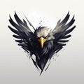Sleek And Polished Black Eagle Icon With Refined Lines And Precise Details Royalty Free Stock Photo