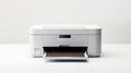 sleek printer white background Royalty Free Stock Photo