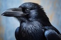 Sleek Raven bird fly. Generate Ai