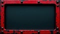 Sleek red black metal frame, industrial design , strong, rusty