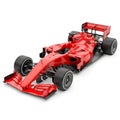 A sleek red formula one racing car in detailed 3d model pose Royalty Free Stock Photo