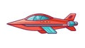 Sleek Red Rocket Ship Launch Illustration, vector design Generative AI Royalty Free Stock Photo